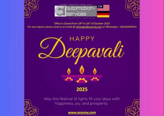 Happy Deepavali 2025 from AS Automation Services