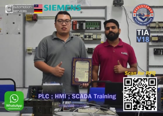 Siemens S7-1200 PLC & HMI Training for Automotive Component Manufacturer – Johor Bahru